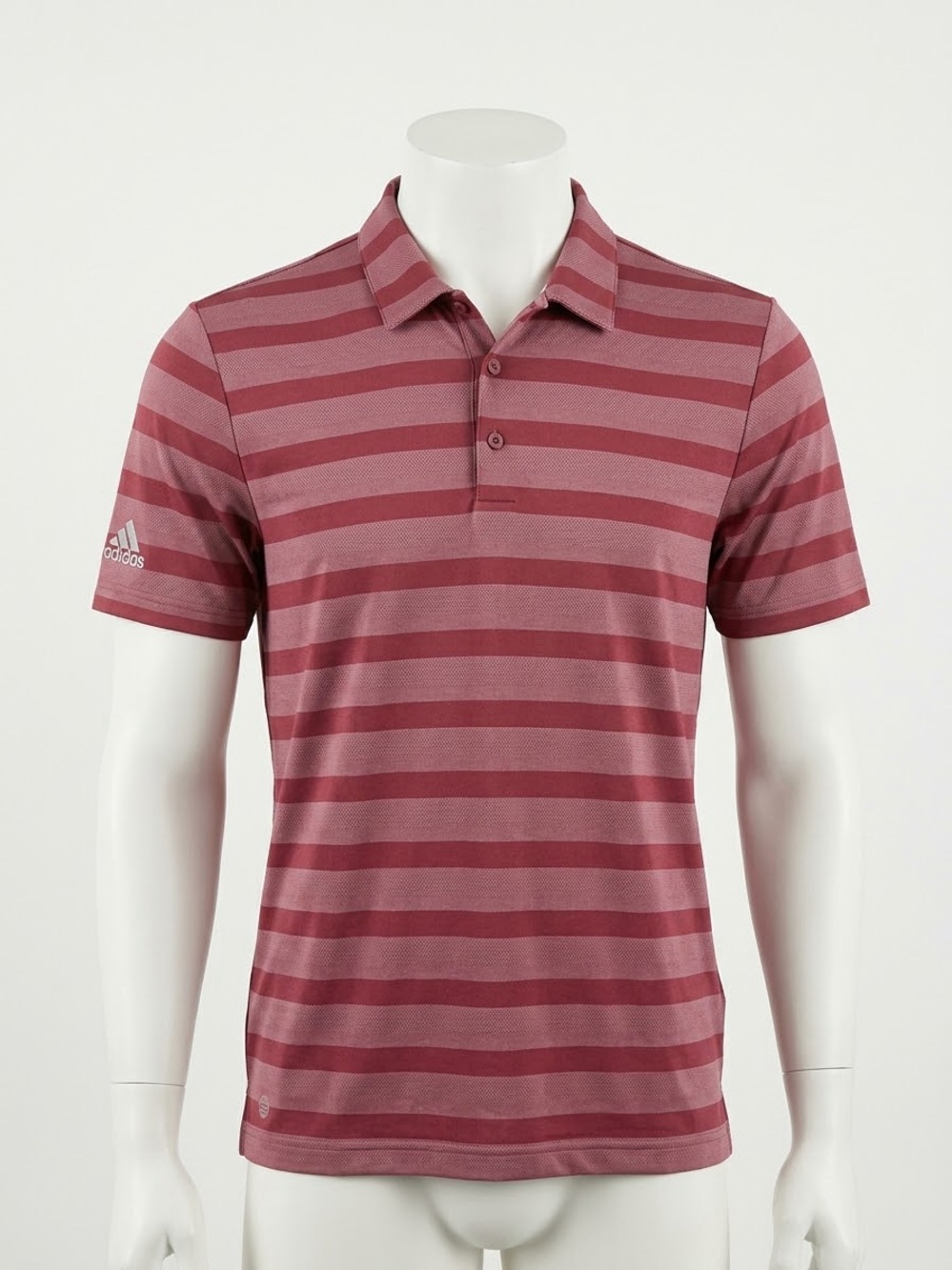 adidas Men's Striped Mauve Polo